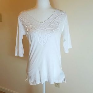 Ralph Lauren white v neck shirt size xs
